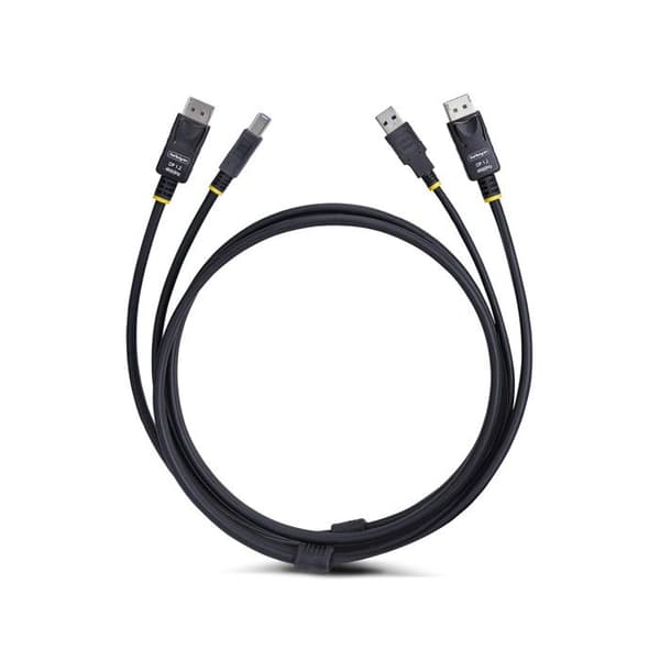 StarTech.com KVM-kabel DisplayPort och USB 5Gbps 1,8m - 4K 60Hz - Datoraccessoarer