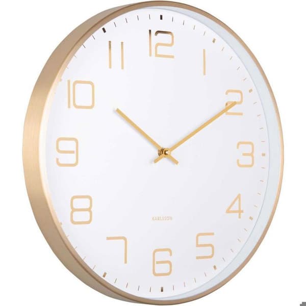 Väggklocka Rund Elegance Glow Vit