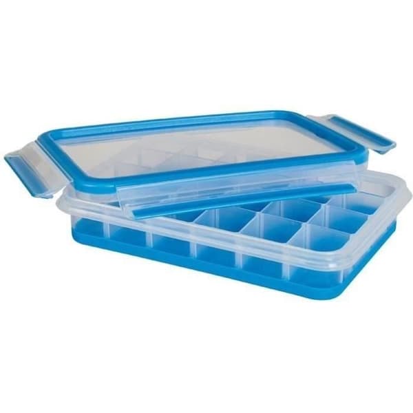 Isbitsbricka - EMSA - Clip & Close - 24 kuber - Blå - BPA-fri