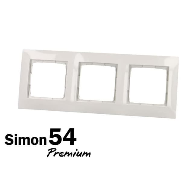 Avslutningsplatta - Simon - 54 Premium - Vit - 3 positioner - Inomhus