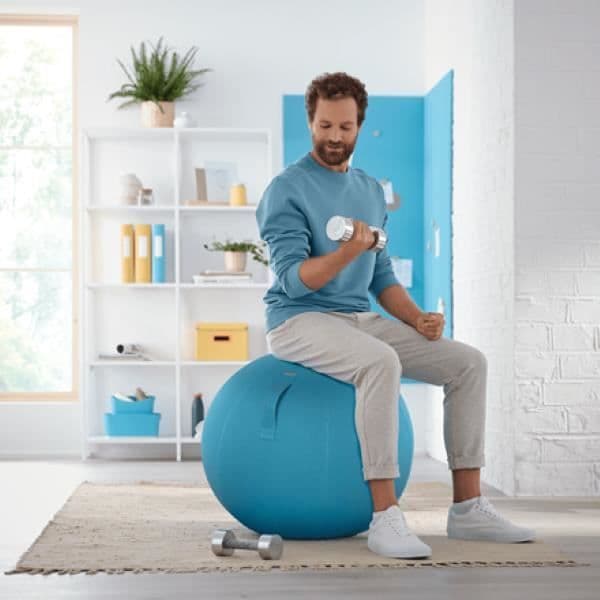 Ergonomisk sittboll - 65 cm - Blå - Leitz Ergo