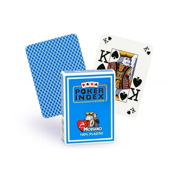 Pokerkort Index 100% plast (ljusblå)