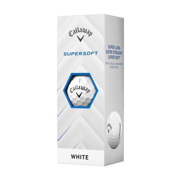 Box med 12 Callaway Supersoft White Golfbollar