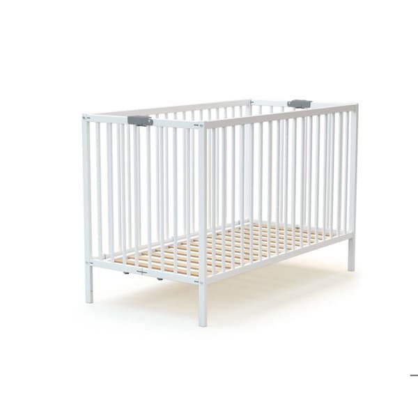 Fällbar spjälsäng - 60 x 120 cm - WEBABY - FLEX - Vit