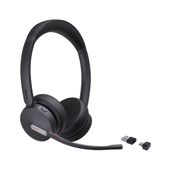 Yealink BH70 Bluetooth-hörlurar USB-C/USB-A Svart