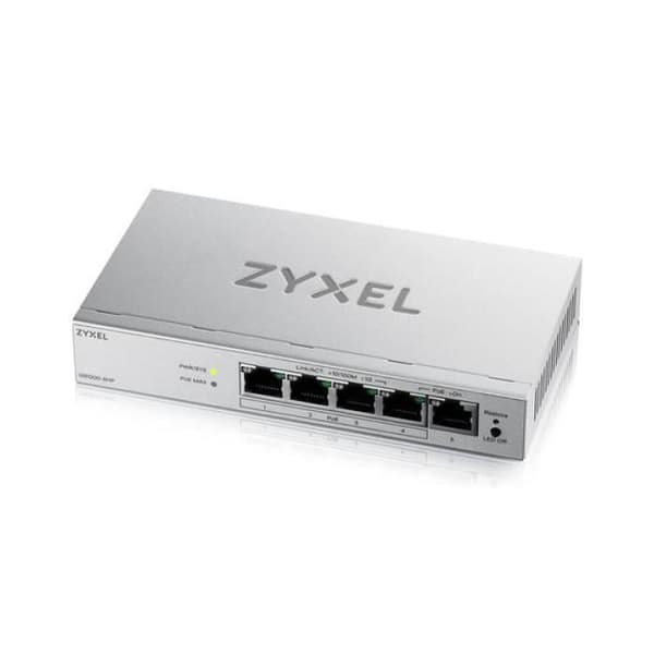 L2-hanterad switch - ZYXEL - GS1200-5HPv3 - 5 Gigabit-portar - PoE - Web-hanterad