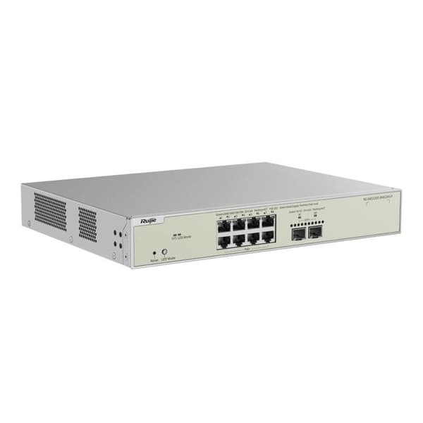 Switch Reyee Géré PoE Cloud Layer2 8x PoE MultiGigabit + 2x 10Gbps SFP+ 802.3af/at