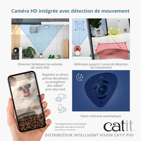 Djurmatdispenser - CATIT - Pixi Smart - Vit - Ansluten - Optimerar måltider