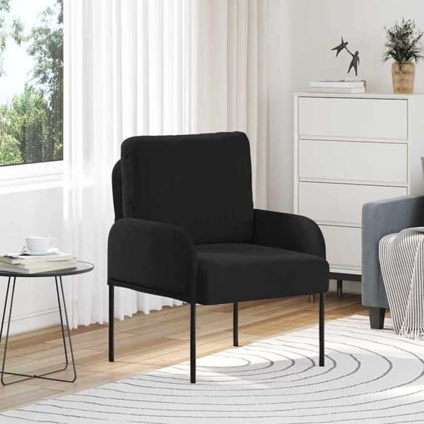Kuddsoffor 55cm Svart Fanér