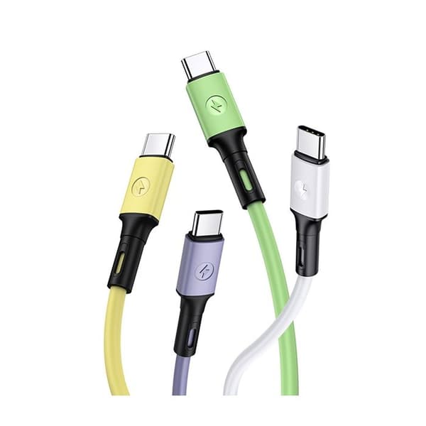 USB-C-kabel USAMS 1 m, snabb laddning, grön