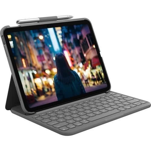 iPad 10:e generationens tangentbordsfodral - Logitech - Slim Folio - Standardstorlek tangentbord - Skydd