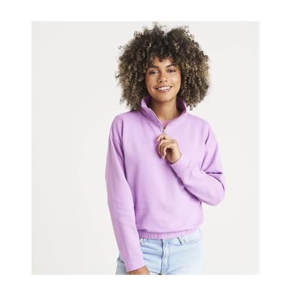 Sweatshirt 1/2 zip dam Just Hoods
