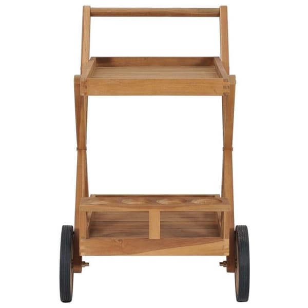 vidaXL tevagn i massiv teak