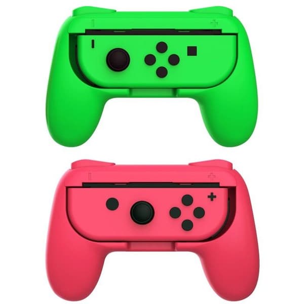 2 greppar för Joy-Cons rosa och grön