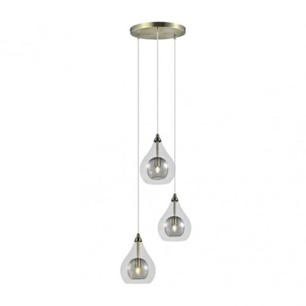 Lampa - LHASA - 3 ljus - Metall - Läder - Nutida design