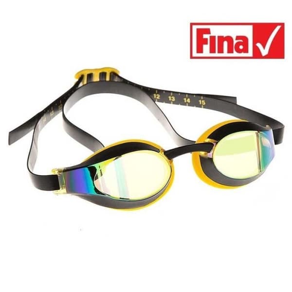 Mad Wave X-Look regnbågssimglasögon - gul - TU