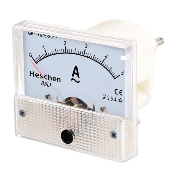 Amperemätare - Heschen - 85L1-5A - CA 0-5A - Klass 2.5 - Vit