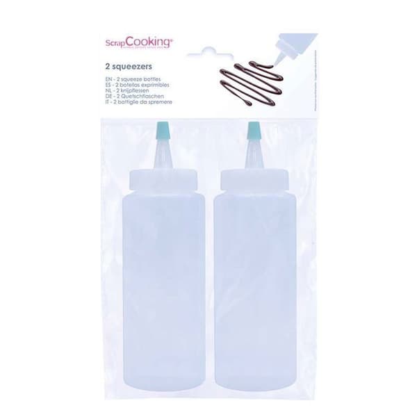 Flaskor med hällpip - SCRAPCOOKING - 75 ml - Flekiga - Exakta för såser - 2 stycken