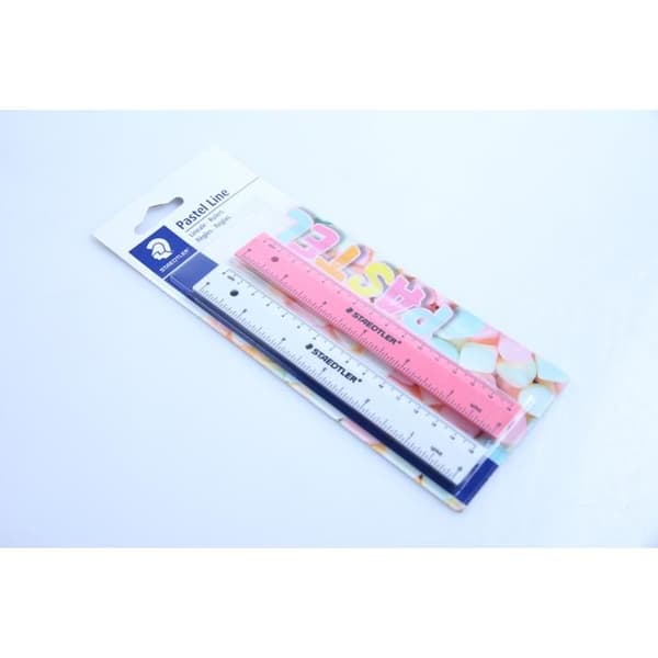 2 Platta linjaler 15 cm pastell (pack om 2)