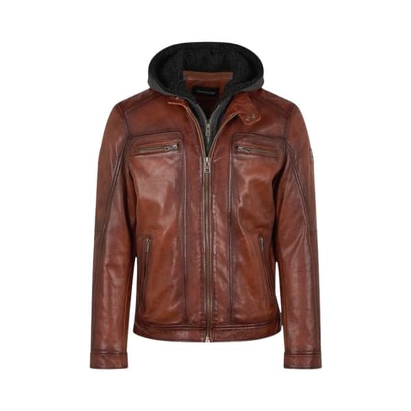 Läderjacka Oakwood Drink Ref 66826 Kognac