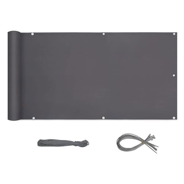 Sekey Balkongskydd 90 x 600 cm Antracit - integritetsskärm 95% UV, polyester