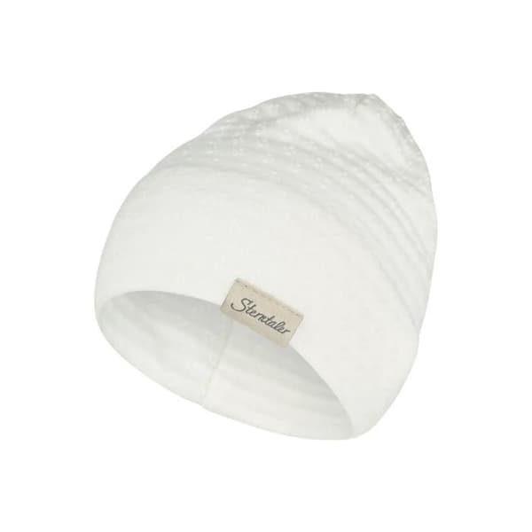 Texturerad mössa för babyflicka Sterntaler - Vit - 39/41 cm