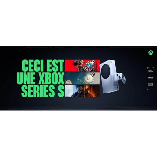 Xbox Series S-konsol - 512 GB SSD - 100 % digital - 4K-kompatibel