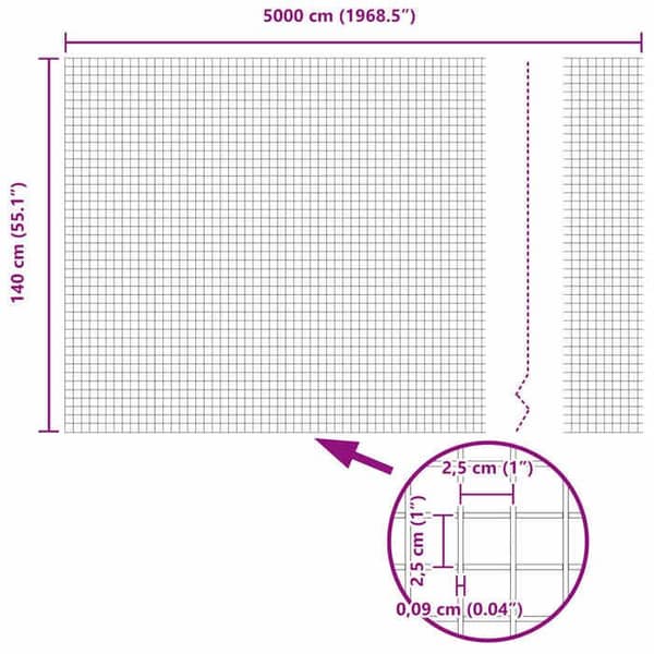 vidaXL Stängsel i svetsad tråd Grön 42005116