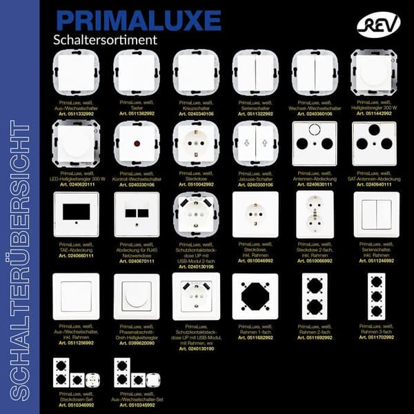 Dimmer Rev - 0399620090 - PrimaLuxe Set Vit Dimmer + Ram