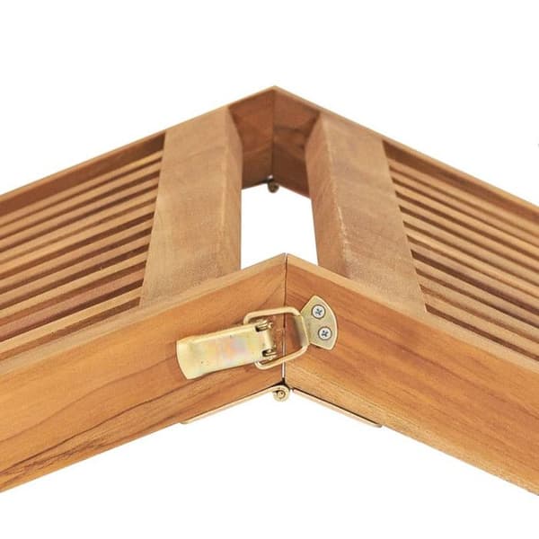 vidaXL Lounge stol, massiv teak