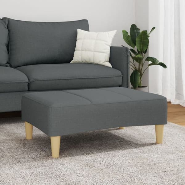 Repose pied mörkgrå 77x55x31 cm tyg