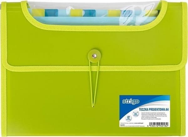 Klassisk PP A4 - Strigo - 329063 - 12 indexflikar - Grön - Kontor i polypropen