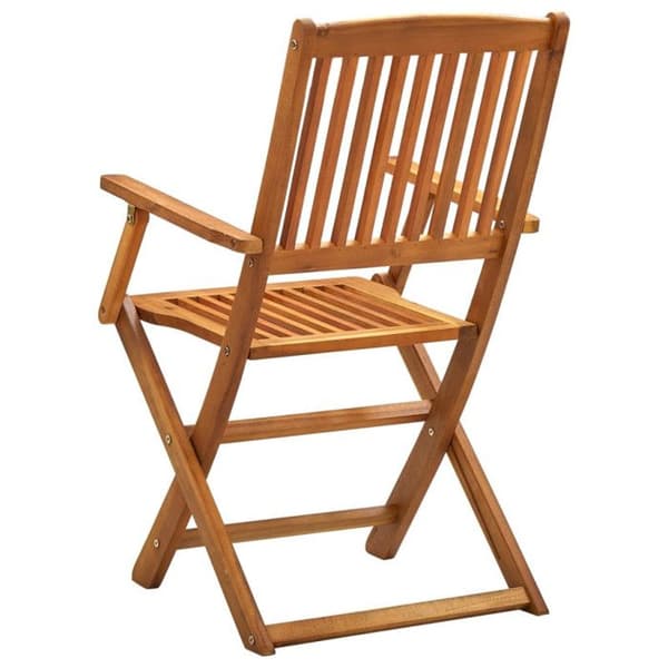 vidaXL fällbara utomhusstolar Set med 4 Solid Acacia Wood 46338