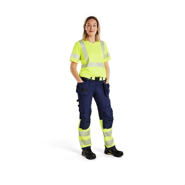 Högsynlig stretch 4D arbetsbyxa för kvinnor Blaklader
