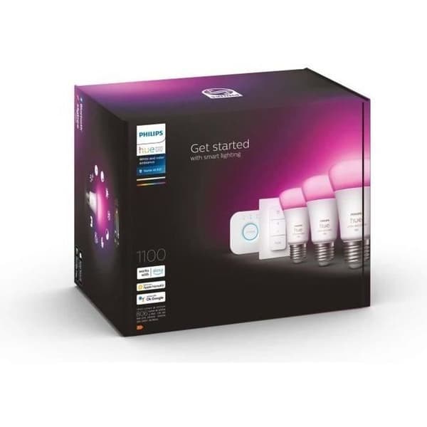 PHILIPS Hue White & Color Ambiance - E27 x3 Starter Kit och Hue Remote