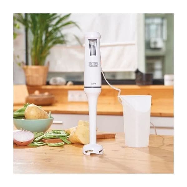 BLACK & DECKER - Stavmixer - 500W - vit - BXHB500E