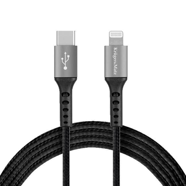 USB-C Lightning MFi-kabel för iPhone 1 m 15 W KrugerMatz
