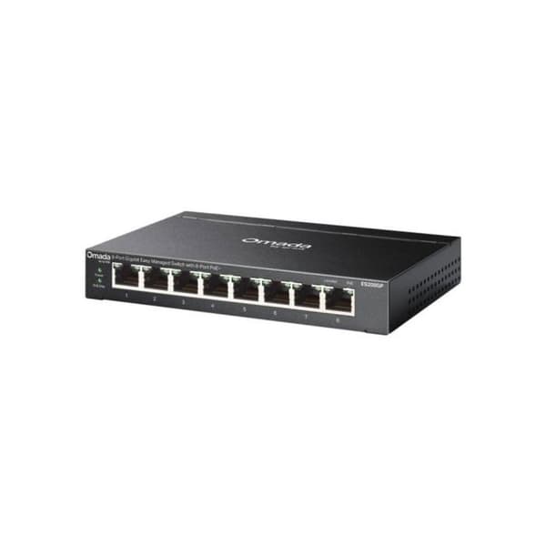 Switch TP-Link Omada ES208GP L2 Hanterad 8 Gigabit PoE+ Rack DIN