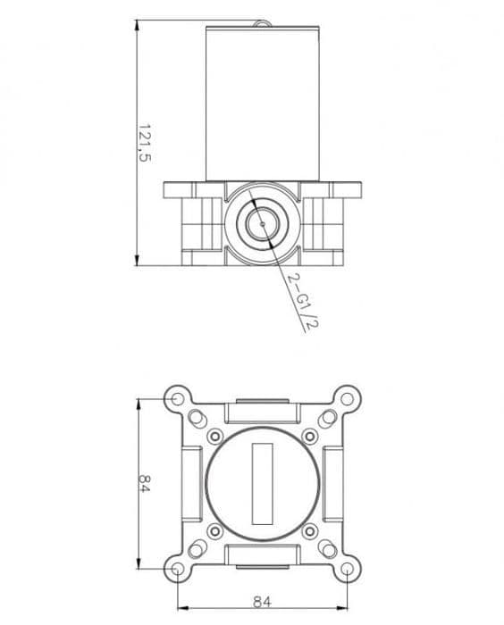Inbyggd bidé-system - Omnires - SYSYBI2BL - Mässing - Svart - Ren design