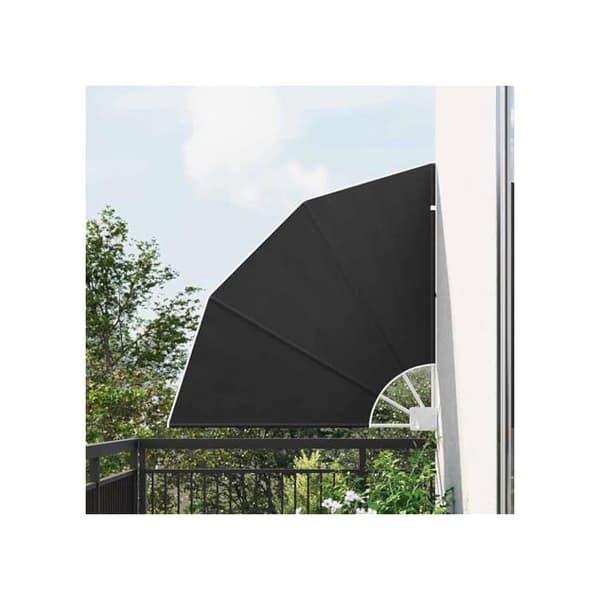 Integritetsskärmar för balkong - vidaXL - Antracit - 115x115 cm - Polyester - Fällbar