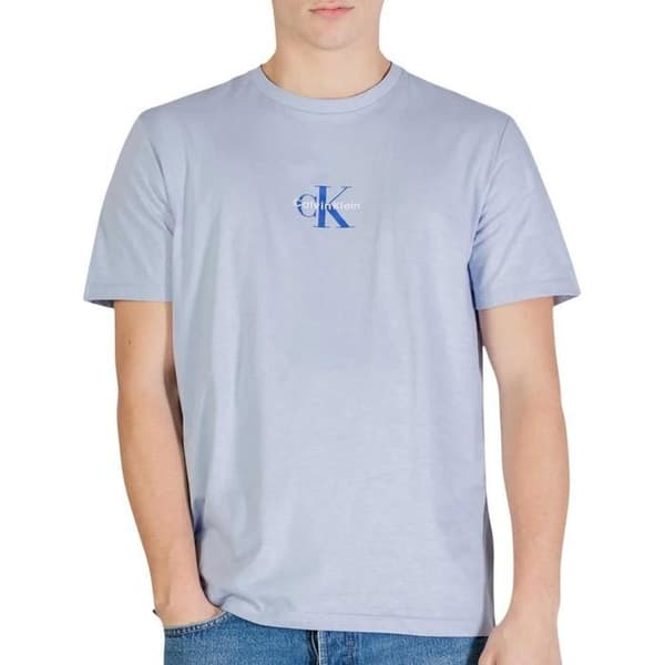 T-shirt Blå Herr Calvin Klein Jeans 30s Micro
