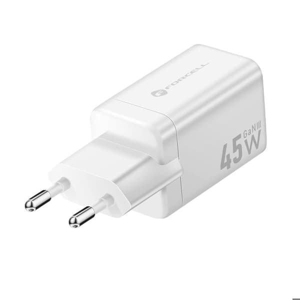 Laddare - FORCELL - Forcell - 45W - GaN III - USB-C och USB-A