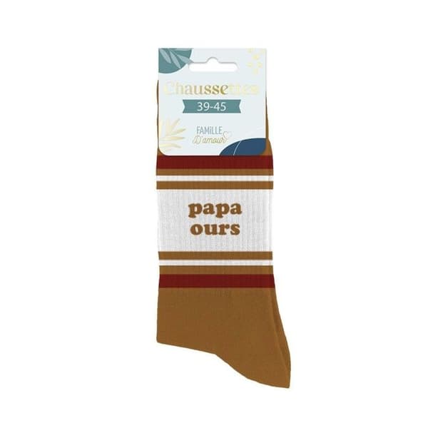BRUN COTTON SOCKS PAPA BJÖRN MAN