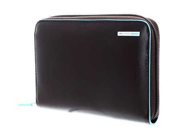 PIQUADRO Blue Square Zip-Around Damplånbok RFID Mogano [97162]