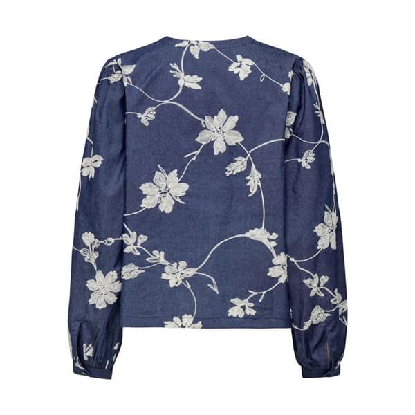 Blus dam Only Saka WVN Top - blå indigo