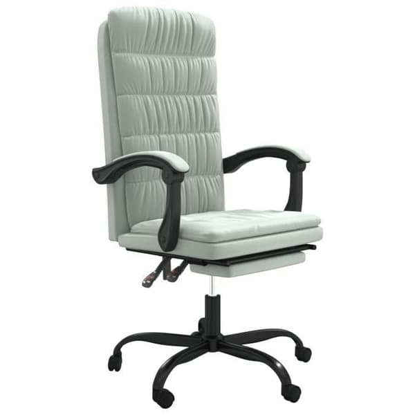 349650 vidaXL Office Fåtölj Ljusgrå sammet