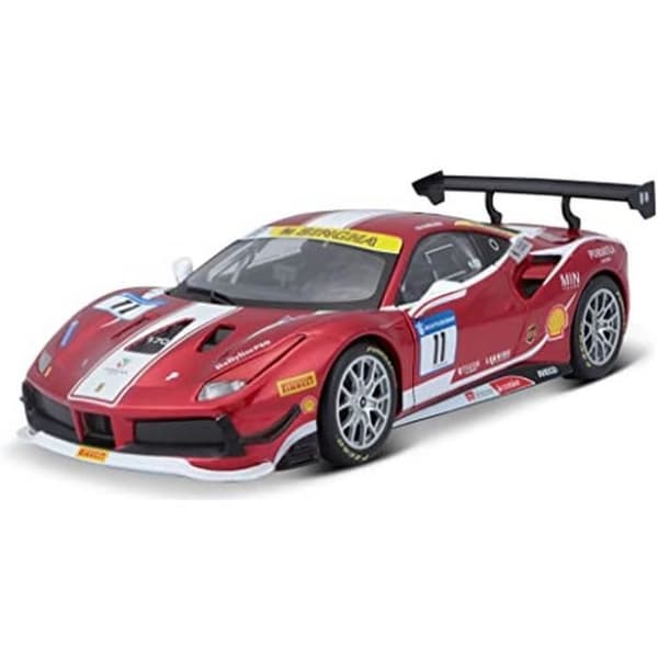 Monterade modeller - Ferrari 488 Challenge Red 1/24 Burago