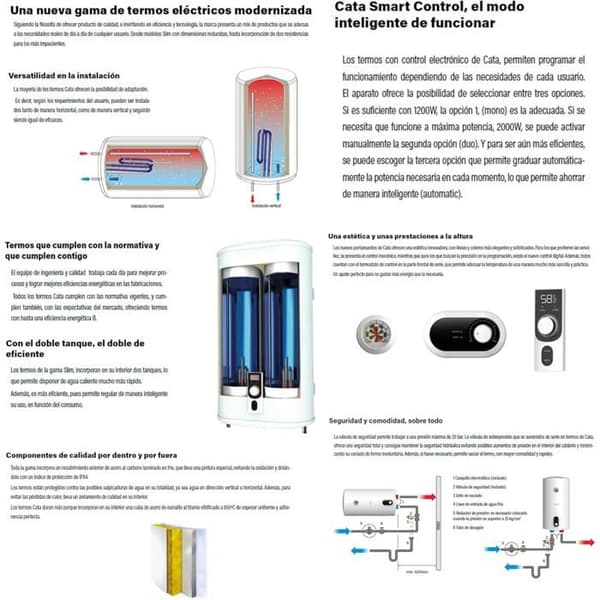 Elvärmare - CATA - CTR-30-M - 30 Liter - 1.500W - Superisolering