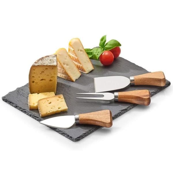 Ostbräda Set - ZELLER - Sten - 30 cm x 20 cm - Brun - 1 kg