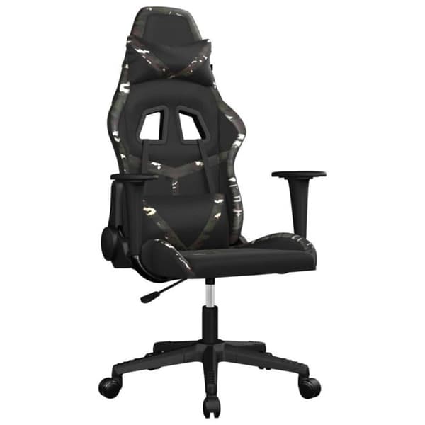 Massagespelstol svart och kamouflageläder